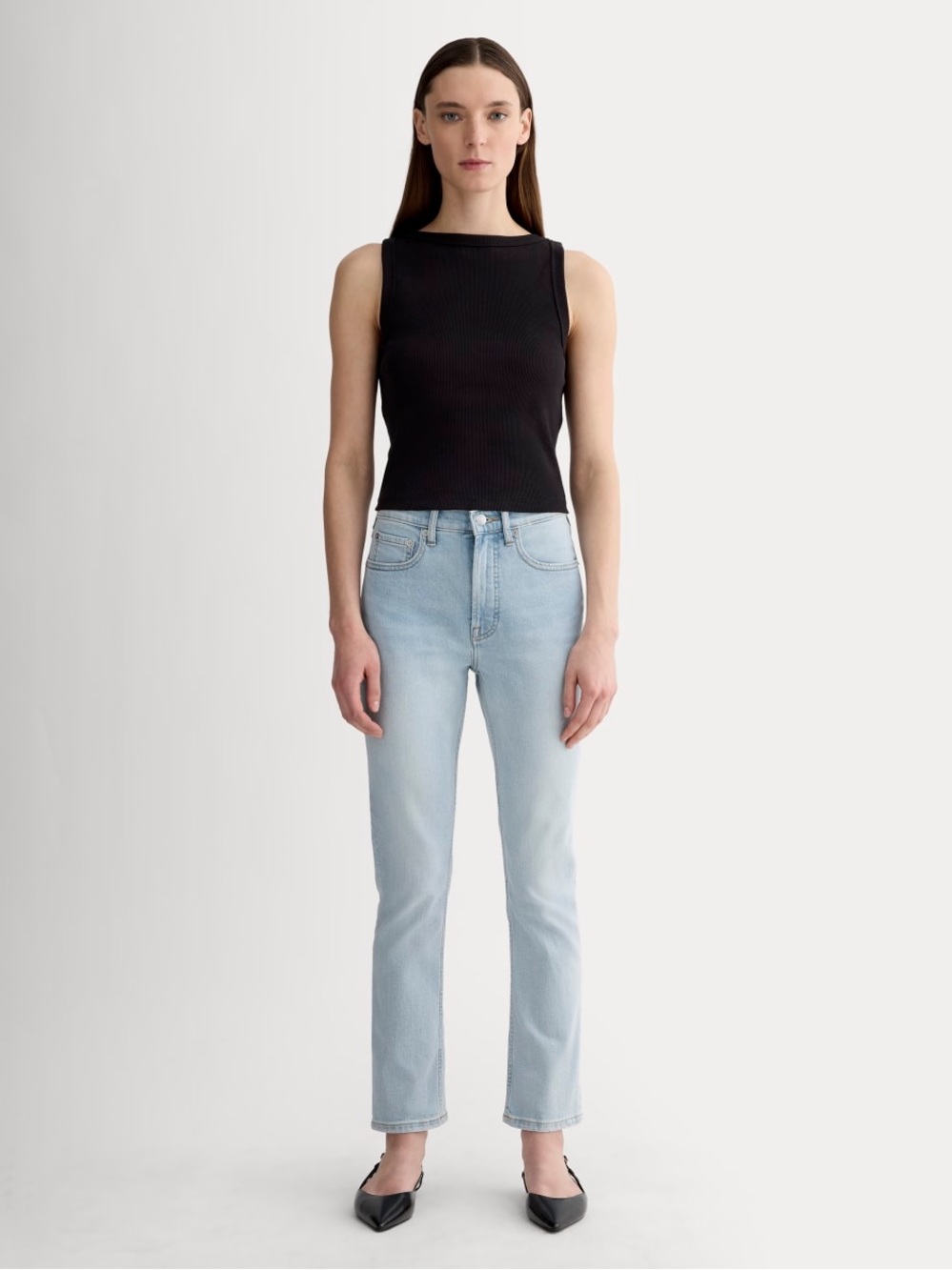 Everlane The Original Cheeky Jean Light Wash Size 25S NWOT Organic Cotton